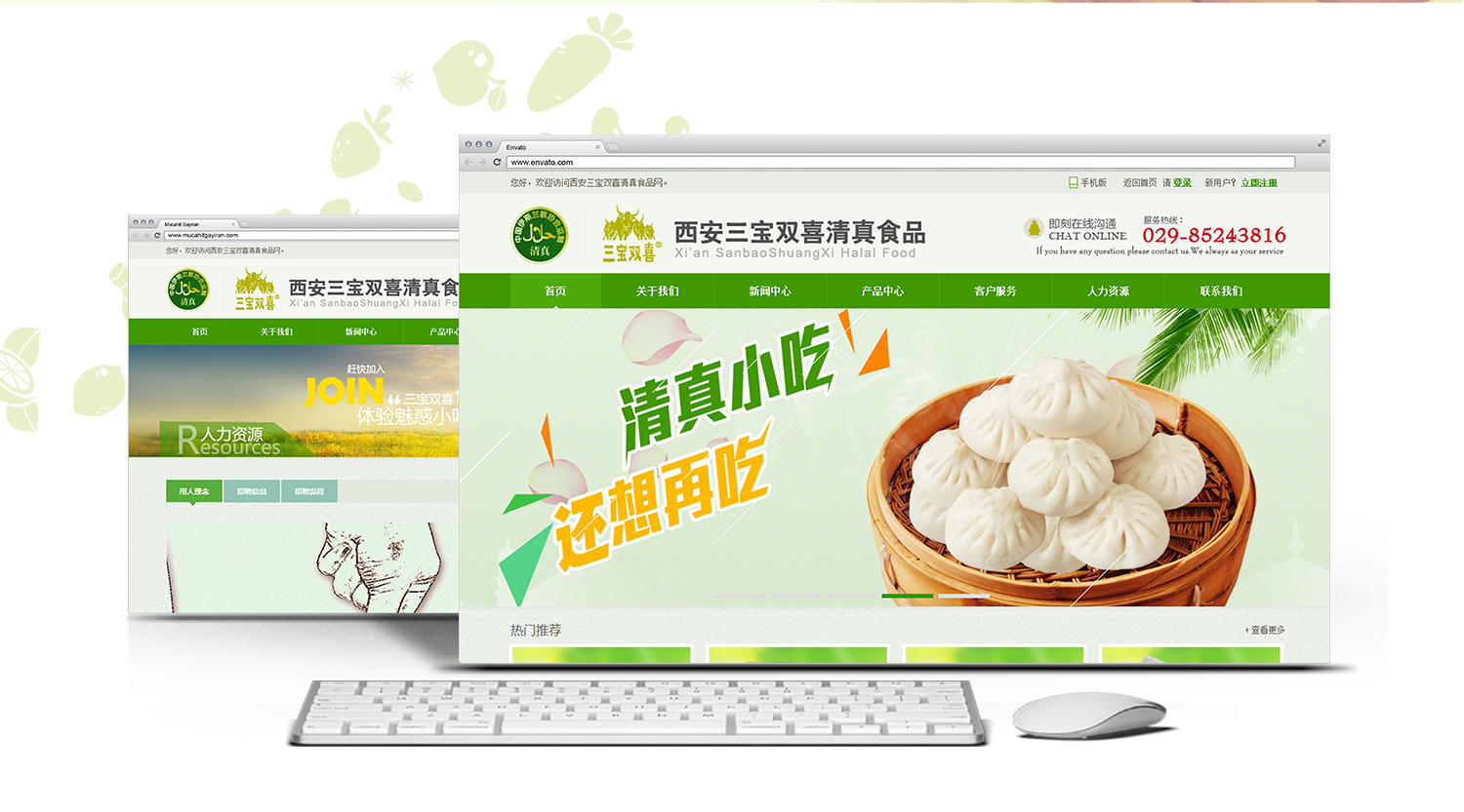 西安三寶雙喜清真食品_營(yíng)銷(xiāo)型網(wǎng)站【藝源科技】